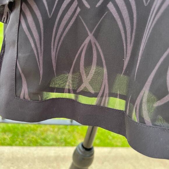 JM Collection long sleeves, V-neck, black ombre tunic.  Women's size 14 - Picture 6 of 12